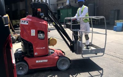 Height solutions using moving electronic and hydraulic work platforms MEWP